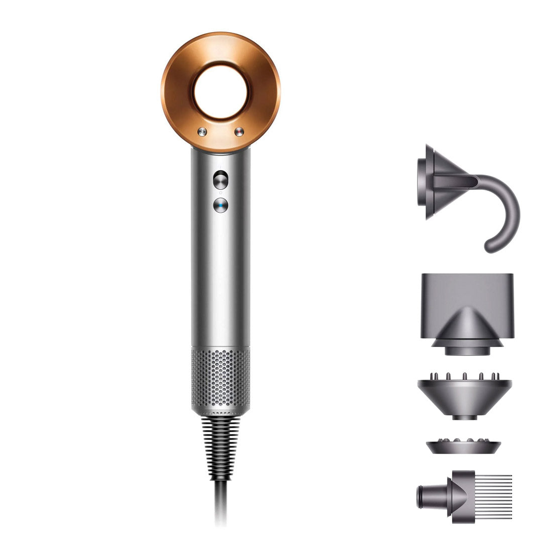 Dyson Supersonic™ hair dryer (Bright Nickel/Bright Copper)
SKU: 389925-01 Dyson Supersonic™ hair dryer (Bright Nickel/Bright Copper)
SKU: 389925-01